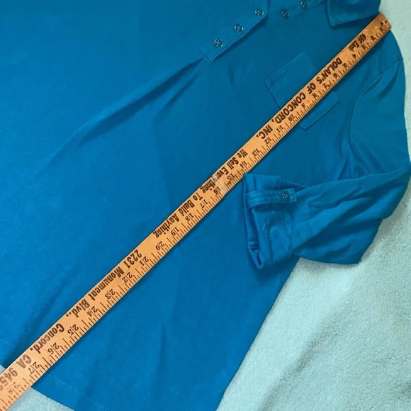 KAREN SCOTT cotton 3/4 button tab sleeves chest pockets collar size XL - Picture 8 of 11